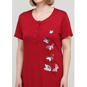 Червона сукня Romeo Life XL,2XL,3XL,4XL однотонна 7115-14